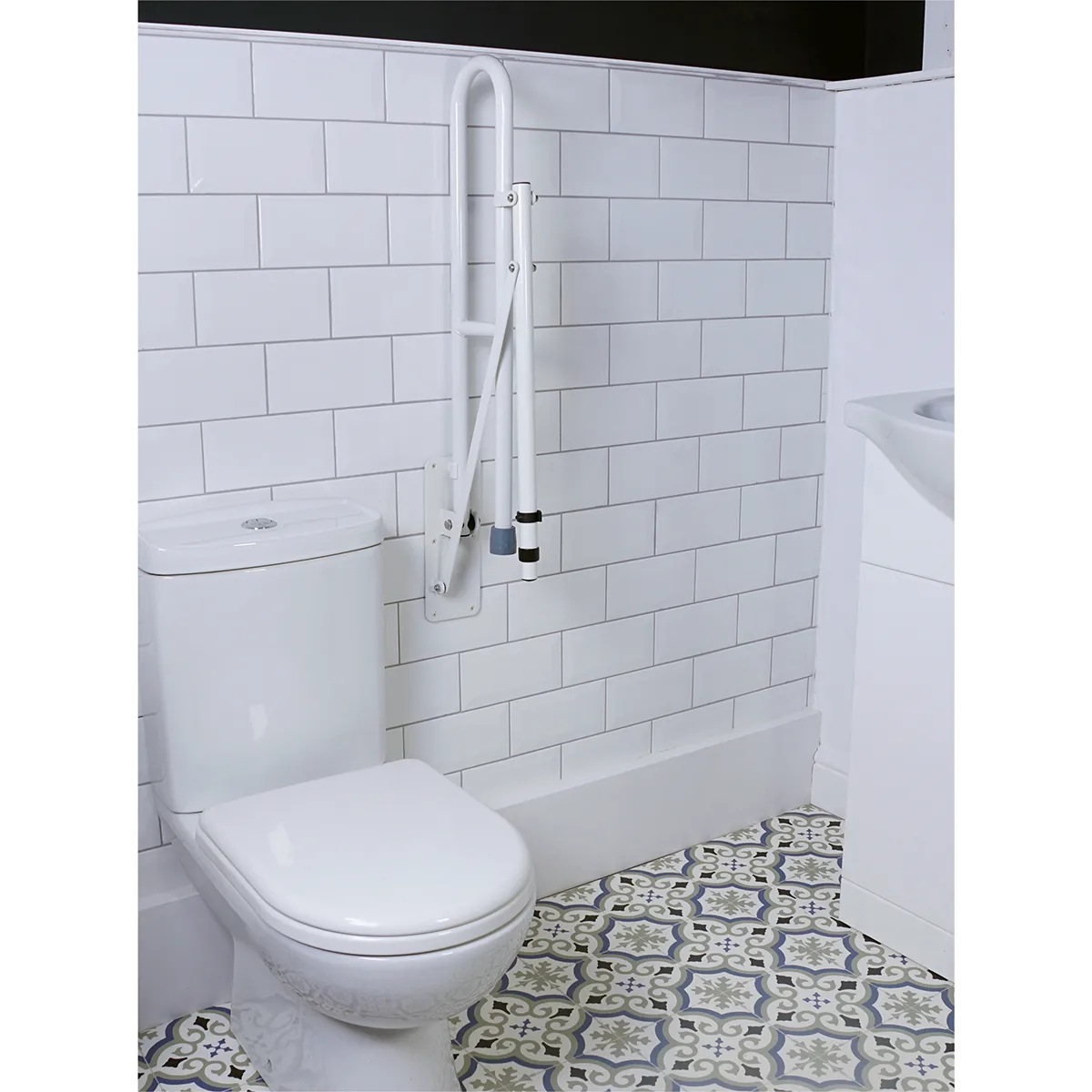 Hinged Support Rail with Leg Folded Up in Use.jpg